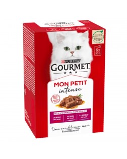 Gourmet húmedo gato Mon Petit selección de carnes 6x50 gr