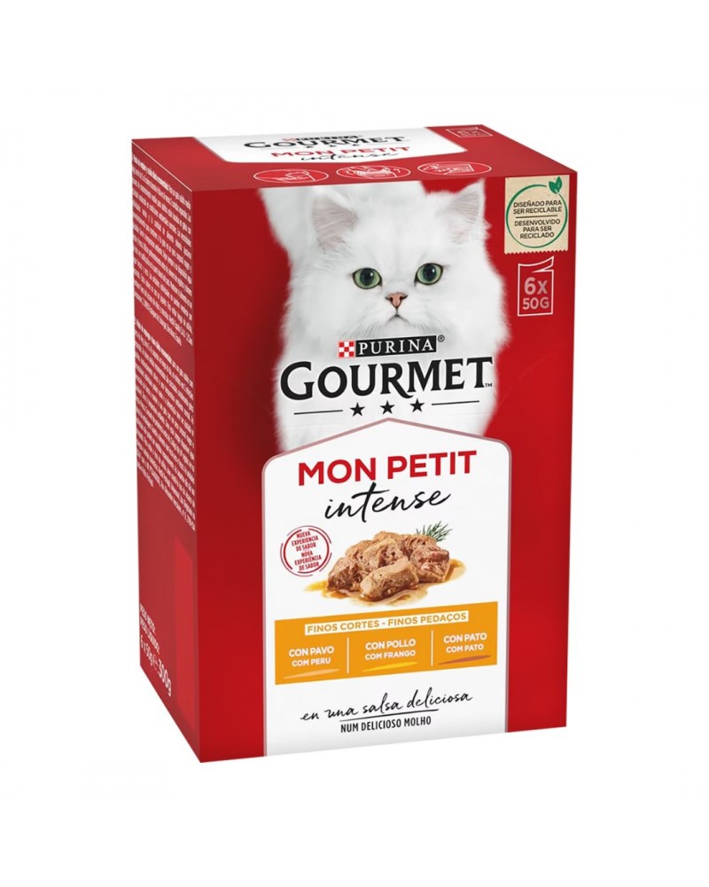 Gourmet húmedo gato Mon Petit selección de aves 6x50 gr