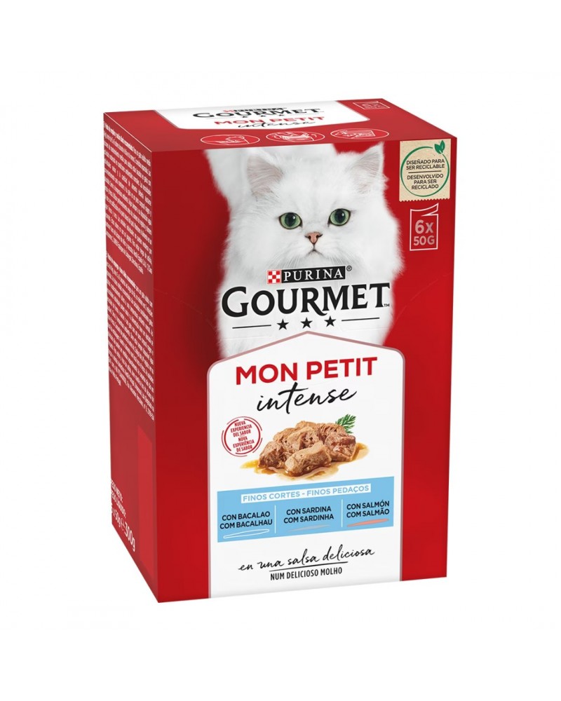 Gourmet húmedo gato Mon Petit selección de pescados II 6x50g