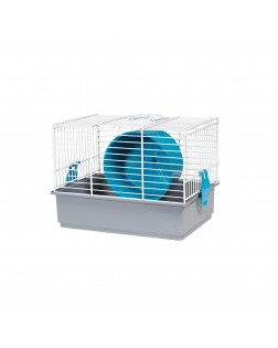 Jaula Hamster con rueda azul