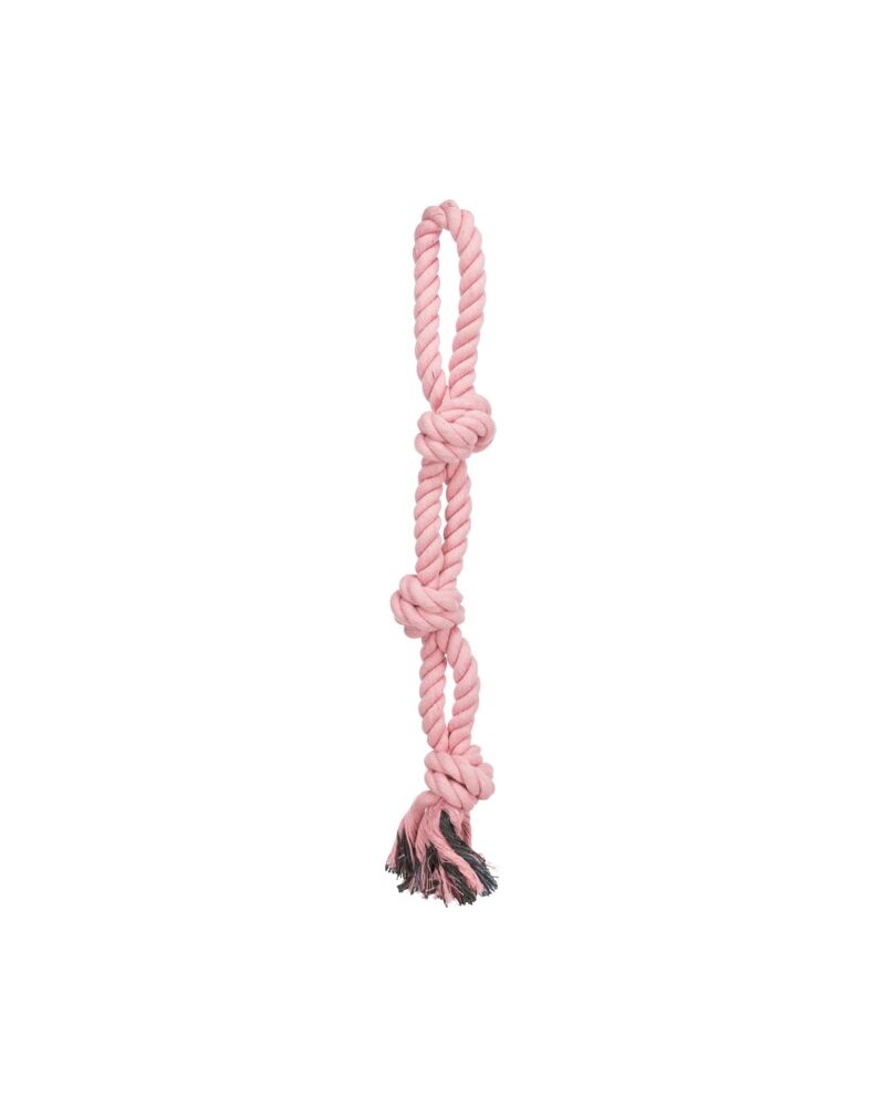 Trixie juguete perro cuerda de juego surtido variado  doble 60 cm rosa