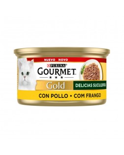 Gourmet húmedo gato delicias Suculentas Pollo 85 gr